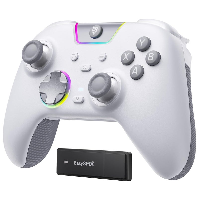 EasySMX X05Pro Wireless PC Controller – Soft-Click Low-Noise Buttons, Dual-Stage Impulse Triggers, Hall Joysticks with 1000Hz Polling, 2 Programmable Buttons, 1000mAh Battery, Multi-Platform Controller for PC/Switch/Android/iOS - Image 1